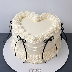 Torta Vintage Corazon 30personas