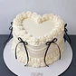 Torta Vintage Corazon 30personas - Miniatura 1