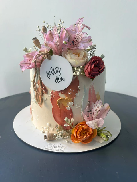 Torta personalizada flores de temporada