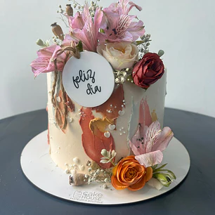 Torta personalizada flores de temporada