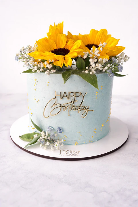 Torta personalizada flores de temporada