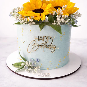 Torta personalizada flores de temporada