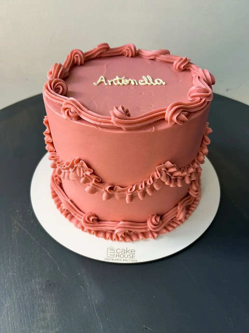 Tortas vintage redonda un color 8