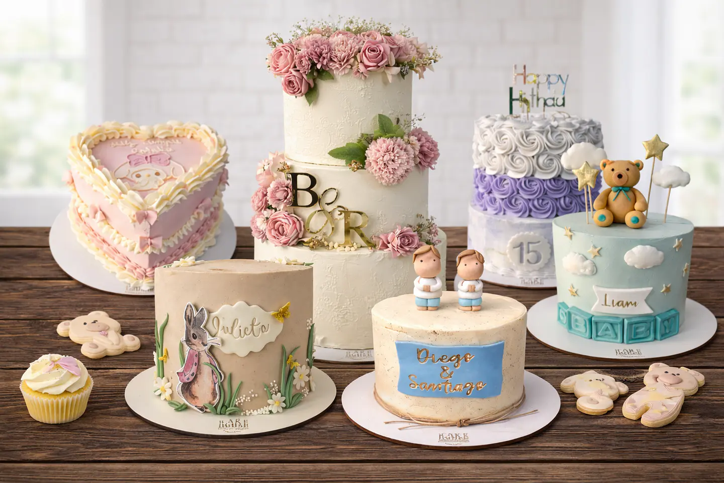 Torta, cupcakes y galletas personalizadas