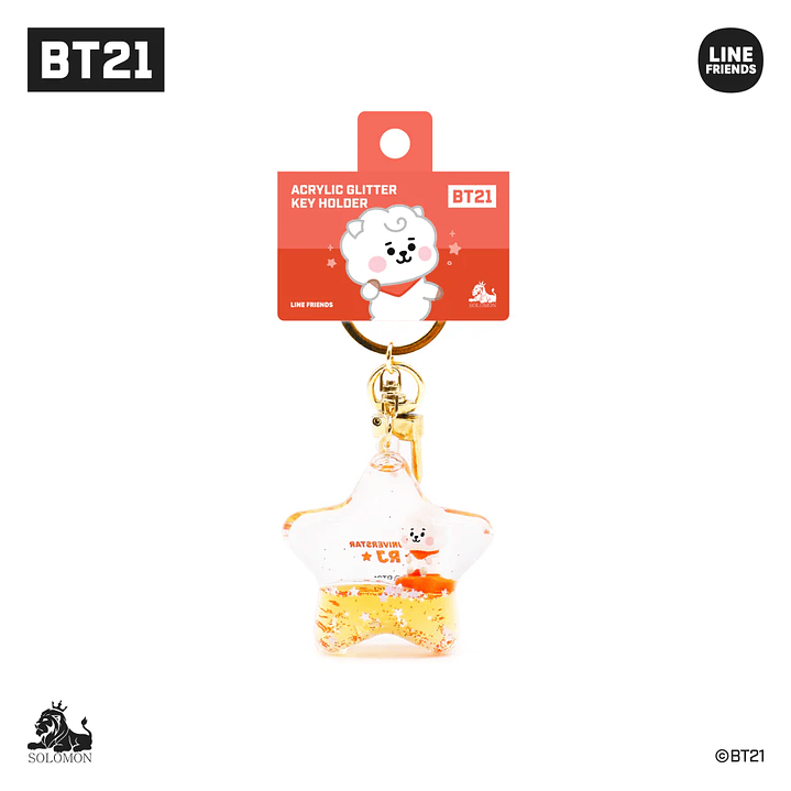 BT21 - ACRYLIC GLITTER KEY HOLDER 3