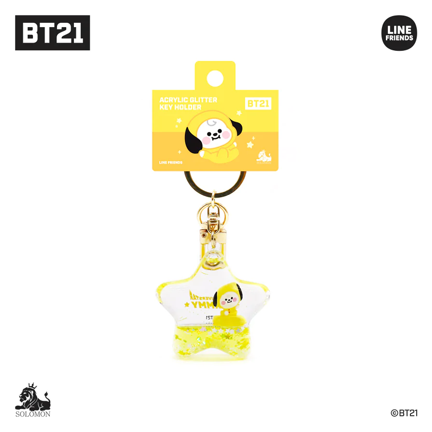 BT21 - ACRYLIC GLITTER KEY HOLDER 6