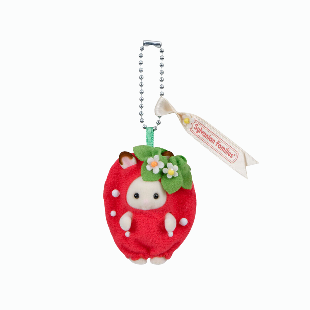 SYLVANIAN FAMILIES - LLAVERO BEBÉ FRUTILLA [STRAWBERRY BABY] 2