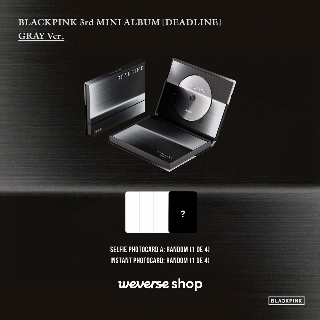 [PREVENTA] BLACKPINK - DEADLINE (Gray Version) 2