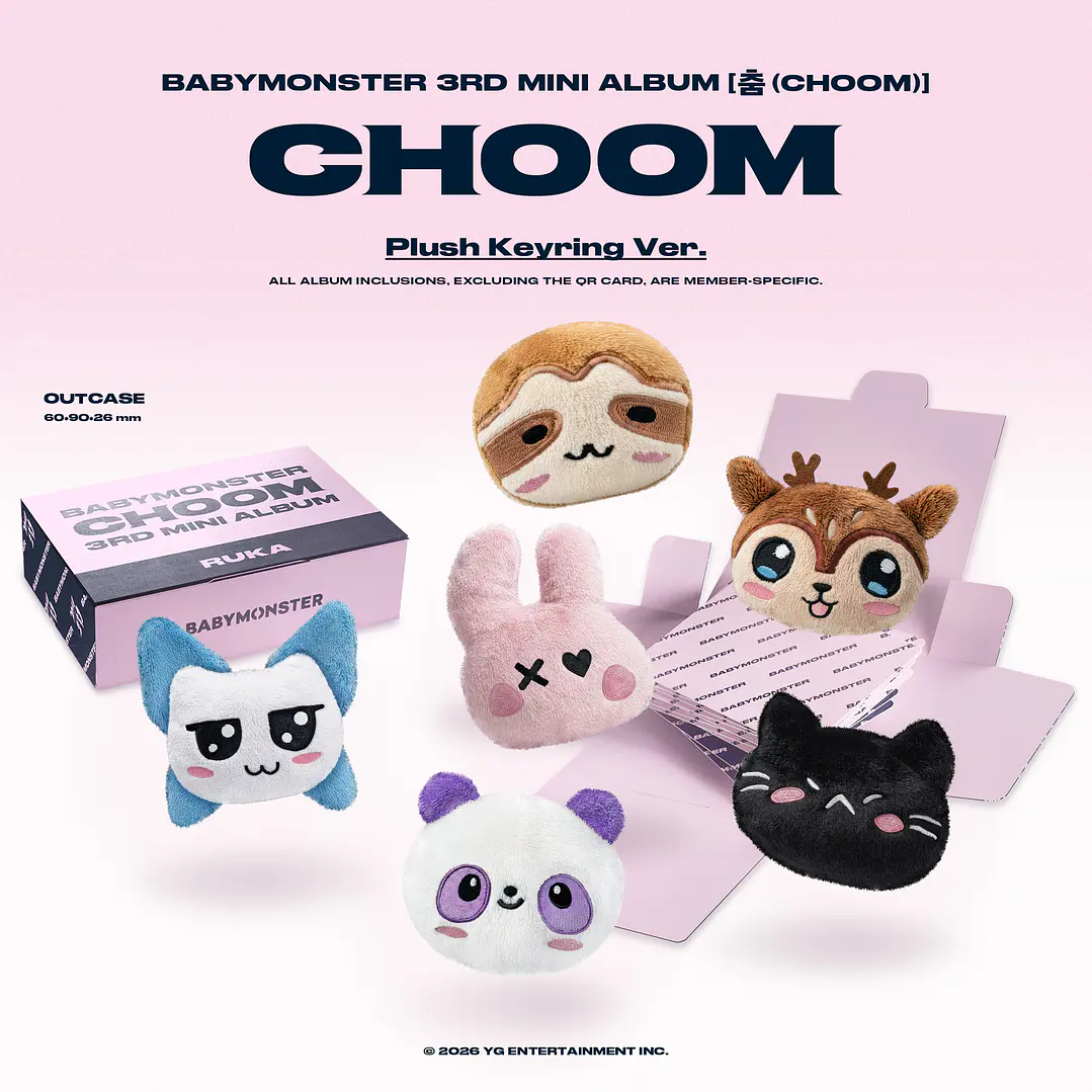 [PREVENTA] BABYMONSTER - CHOOM (Plush Keyring Version) 1