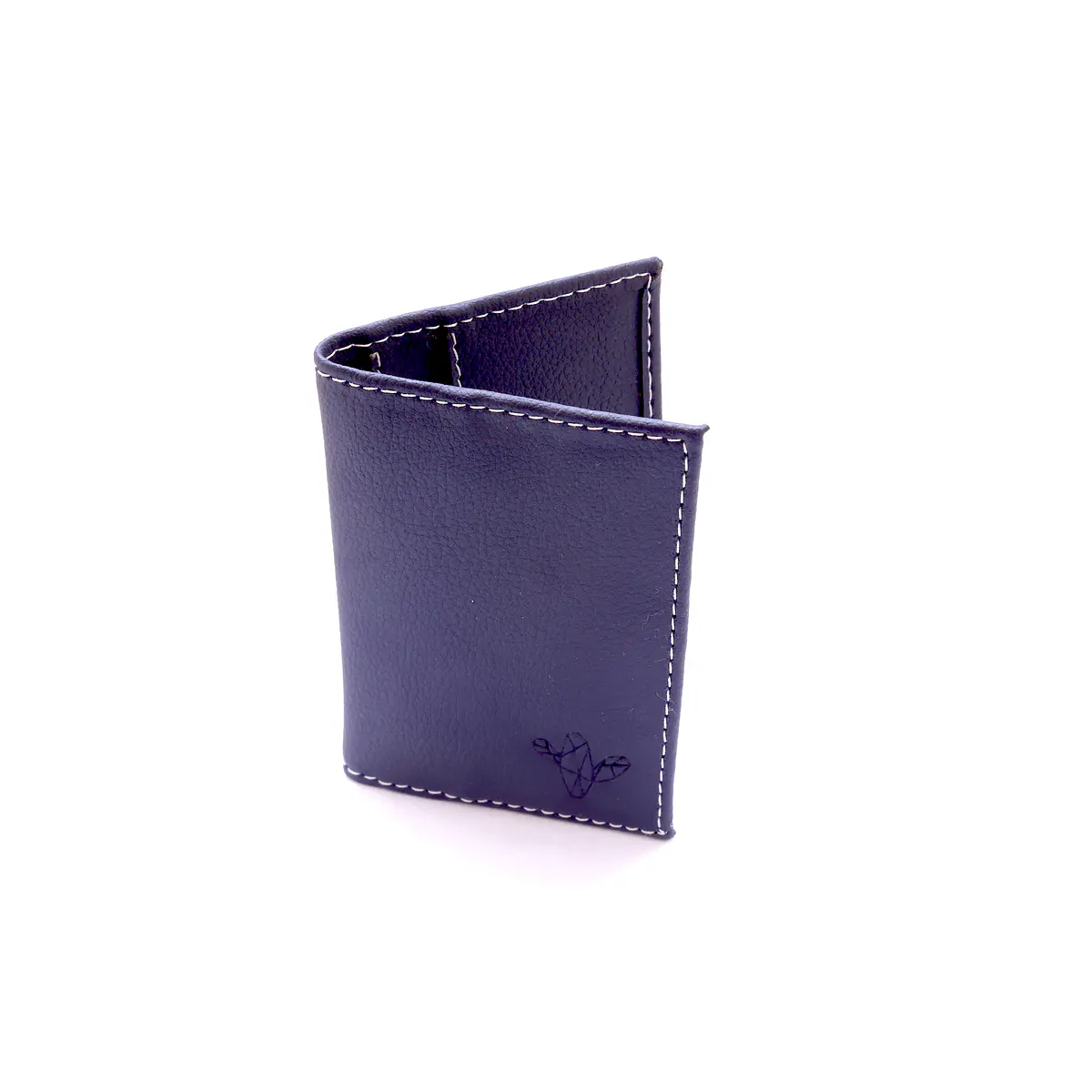 Porta Documentos color Azul, con costura Blanca