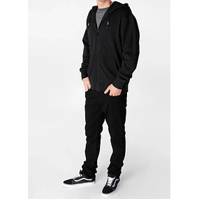 Noir Black MENS ZIP HOODIE S			
