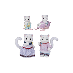 Familia leopardo de las nieves