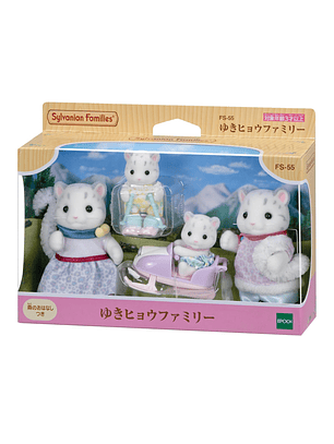 Familia leopardo de las nieves