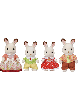 Familia conejo chocolate