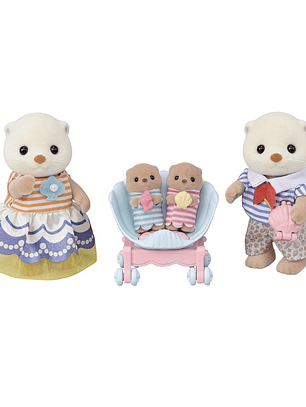 Familia nutrias marinas