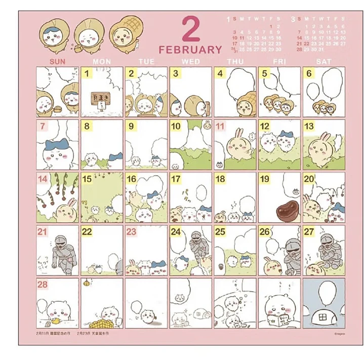 Calendario cómic chiikawa 2027  3