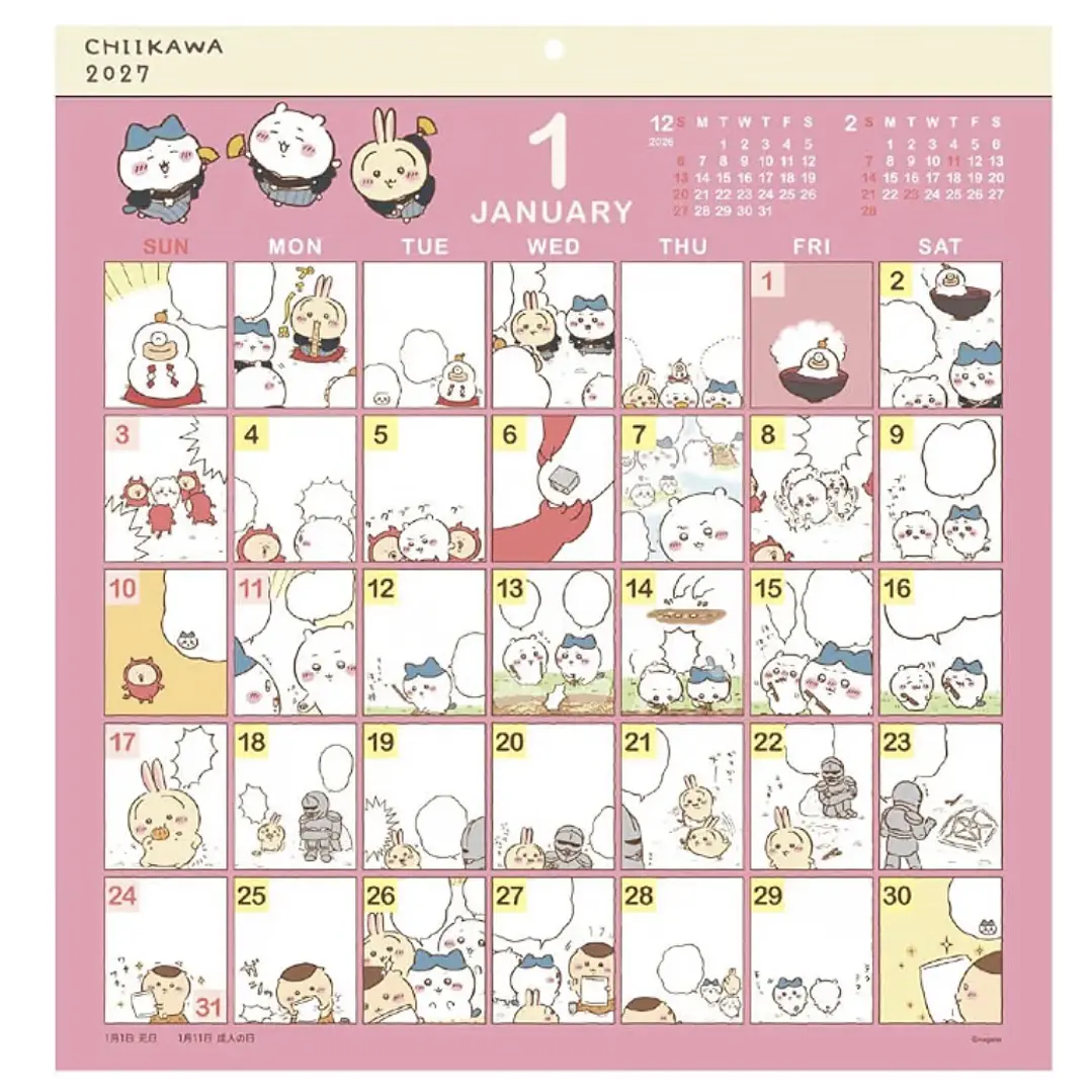 Calendario cómic chiikawa 2027  1