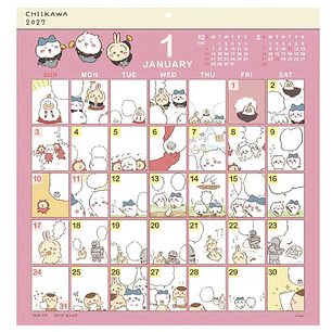 Calendario cómic chiikawa 2027 