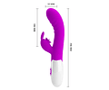 Vibrador Dual Cerberus con lengua y orejitas Pretty Love