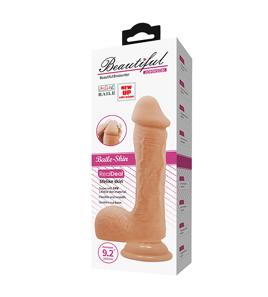 Dildo Realista con succión Baile 23,4 cm con Vibración