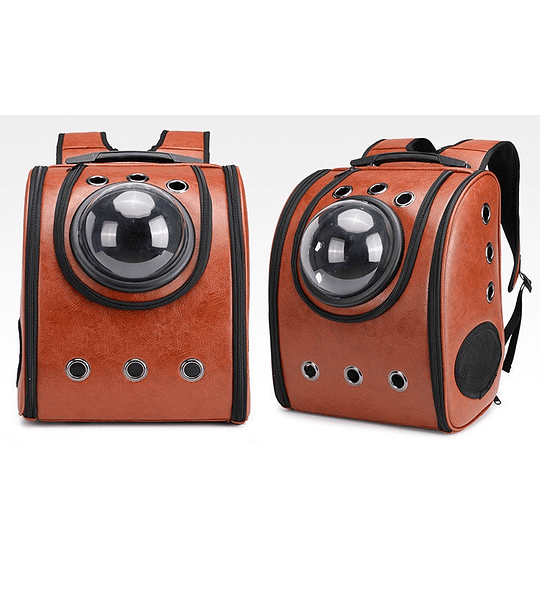 Maleta Capsula Morral Cuerina Para Mascotas