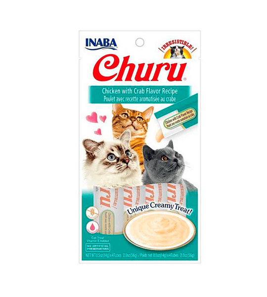 Snack Para Gato Cremoso Inaba Churu 14 Gr/4 Und