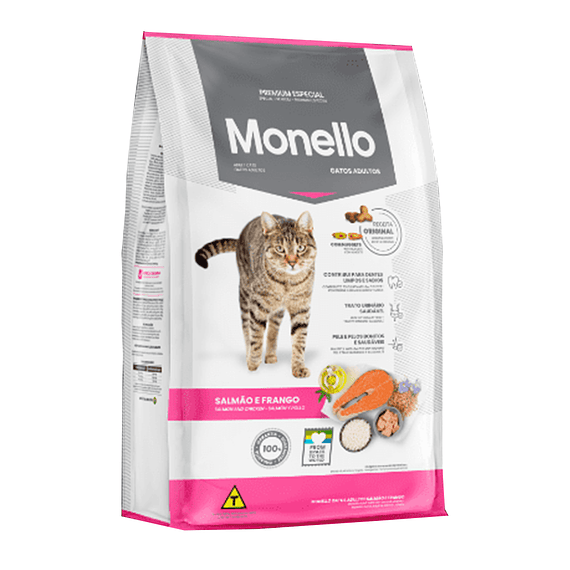 Monello Gato Adulto Salmon Y Pollo Premium