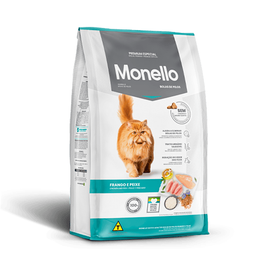 Alimento Monello Gato Bolas De Pelo Pescado Y Pollo 