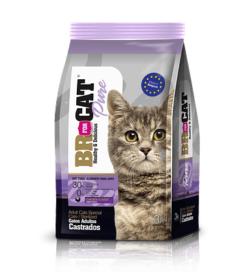 Alimento Br For Cat Pure Castrado Pollo 