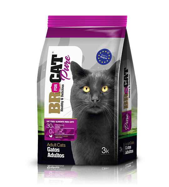 Alimento Br For Cat Pure Adulto Pollo 