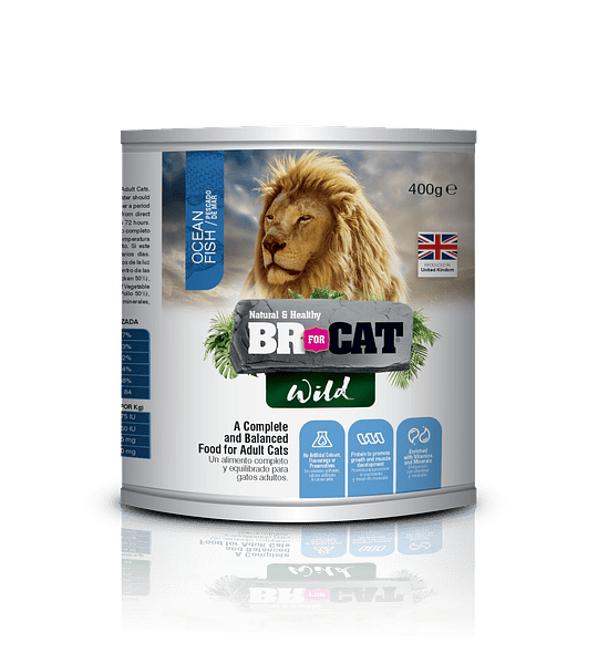 Alimento Lata Br For Cat Wild Ocean Fish X 400g