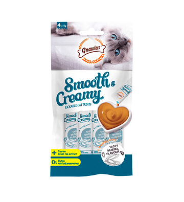 Snack Para Gato Smooth Y Creamy Sabor Mejillón X 4und 