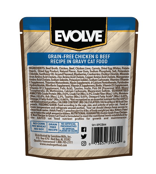 Evolve Cat Grain Free Pouche 