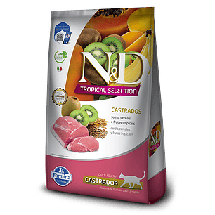 N&D Gato Adulto Castrado Tropical Cerdo Y Kiwi