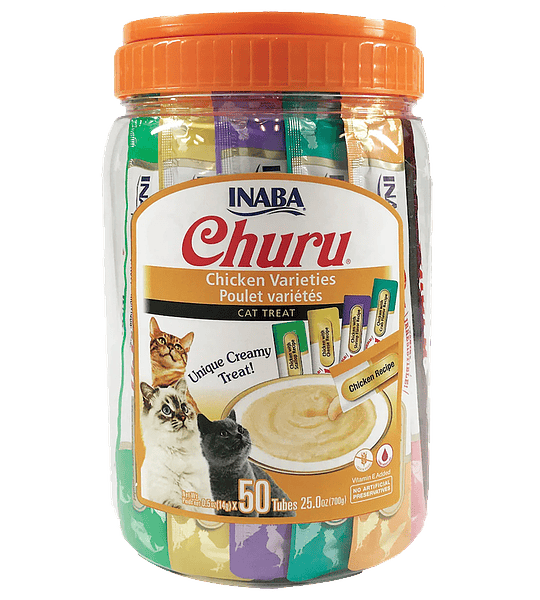 Inaba Cat Snack Churu 50 Piezas Chicken Varietys 700gr