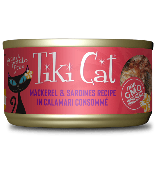 Alimento Tiki Cat Grill Caballa Y Sardinas En Sopa De Calamar 80gr Lata