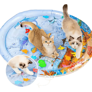 Tapete De Agua Redondo Inflable Para Gatos 60cm