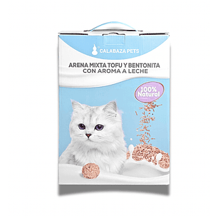 Arena Mixta Tofu Y Bentonita Con Aroma A Leche 2.5Kg