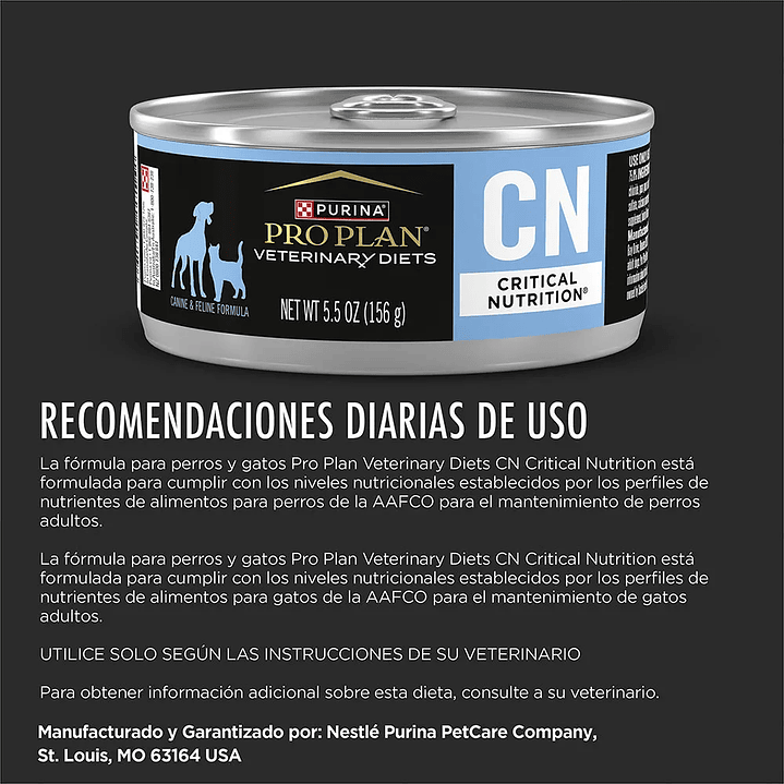 Alimento Pro Plan Veterinary Diets CN Perro/gato Lata 156g 2