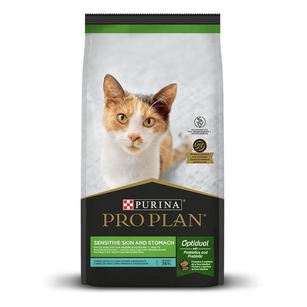 Alimento Pro Plan Sensitive Skin And Stomach Gato Adulto 3kg 1