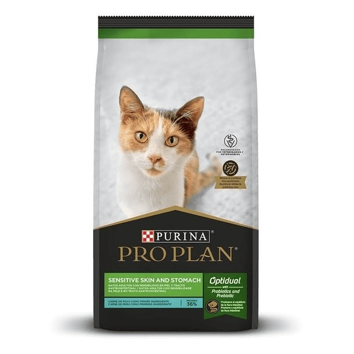 Alimento Pro Plan Sensitive Skin And Stomach Gato Adulto 3kg 1