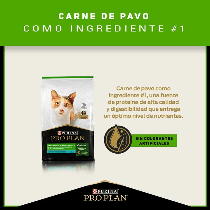 Alimento Pro Plan Sensitive Skin And Stomach Gato Adulto 3kg 3