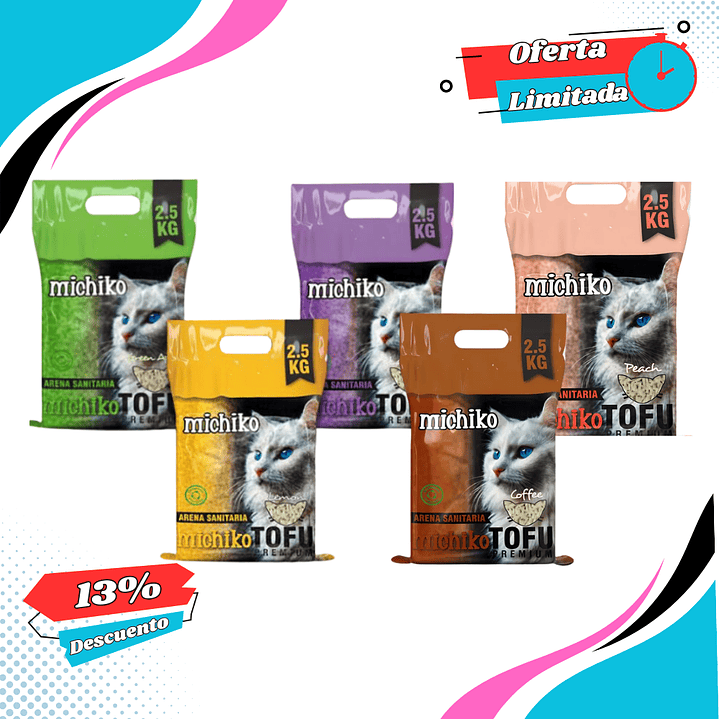 Arena Michiko Sanitaria Premium Tofu Ecológica  4.5Kg 1