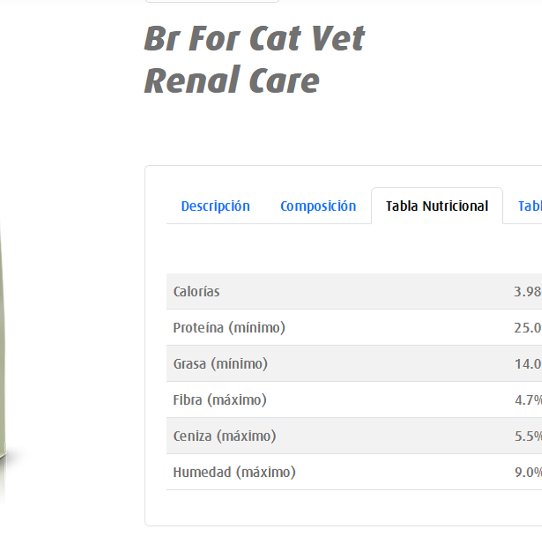 Alimento Br For Cat Vet Renal Care 2