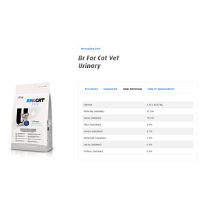 Alimento Br For Cat Urinary Gato 