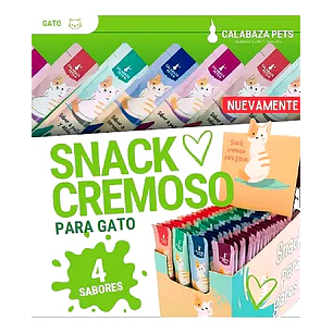 Snack Cremoso Para Gatos X 100und  Calabaza Pets
