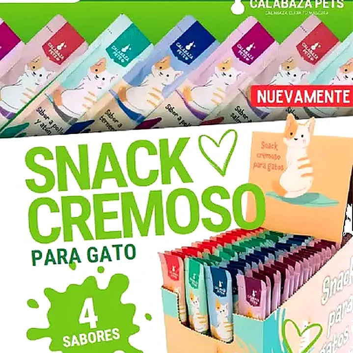 Snack Cremoso Para Gatos X 100und  Calabaza Pets 1
