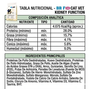 Alimento Gato Adulto Función Renal Br For Cat 