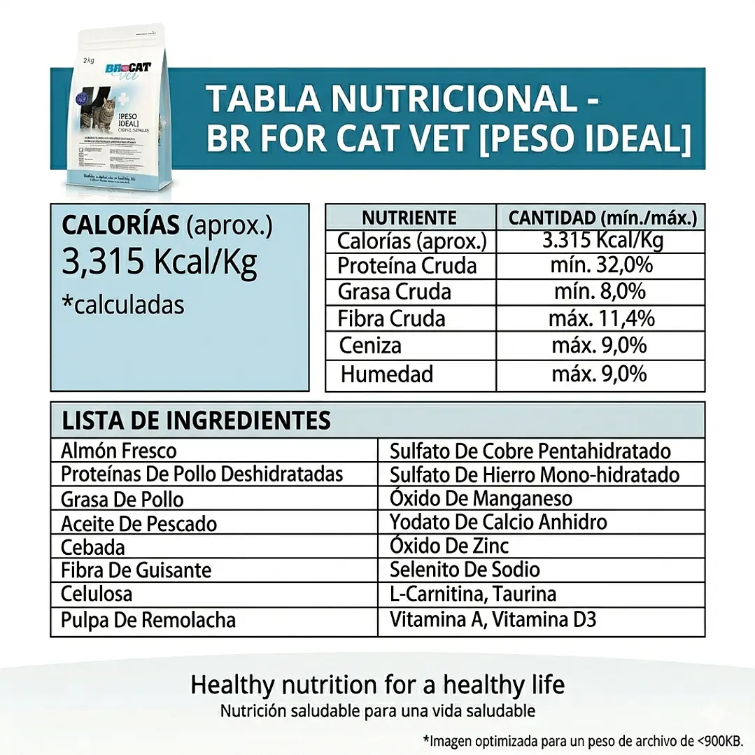 Alimento Seco Br Vet Weight Control Gato  2