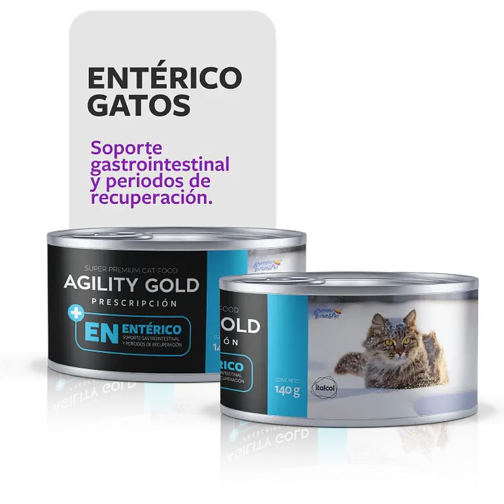 Alimento Lata Agility Gold Enterico Gato 140g 2
